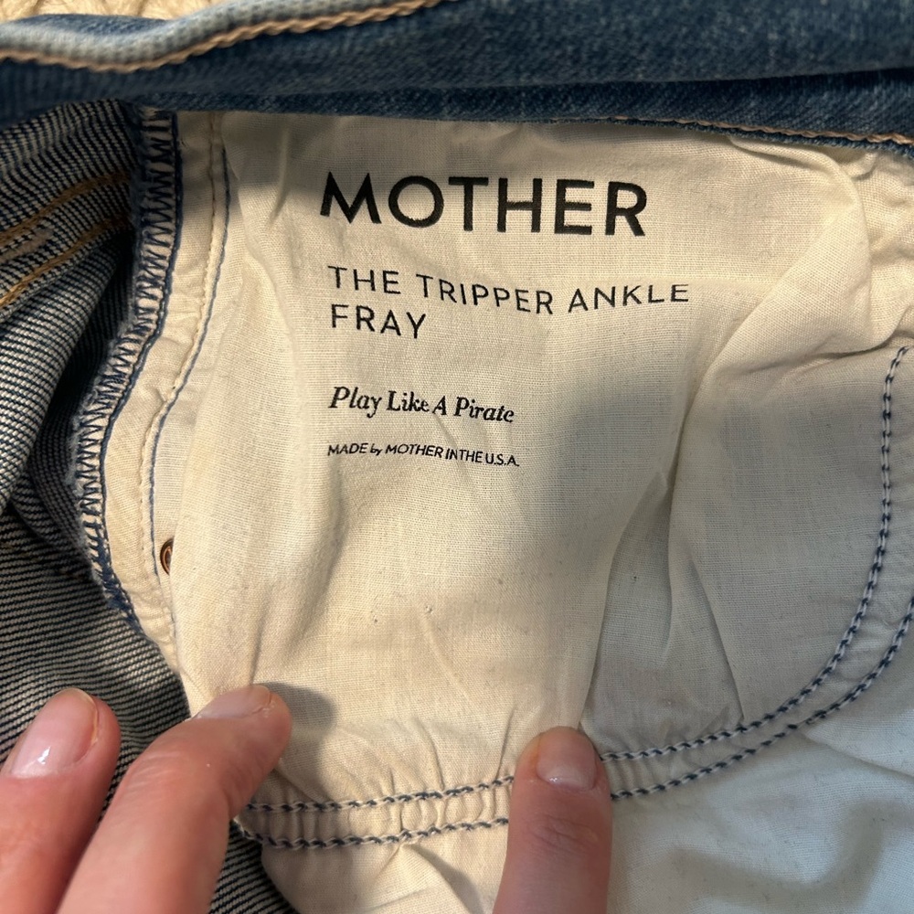 MOTHER Flare Jeans in Distressed Blue - Picture 4 of 5